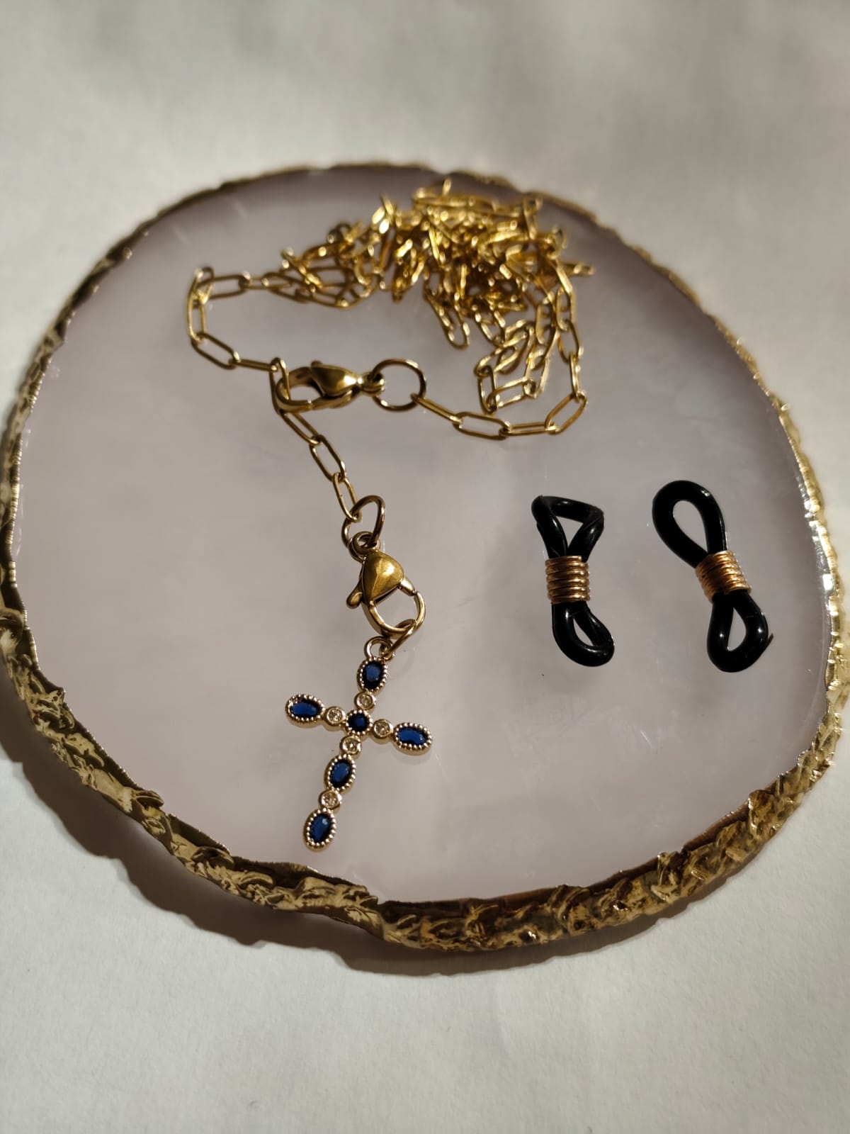 “Celeste” – Collana Trasformabile con Croce Blu Zaffiro
