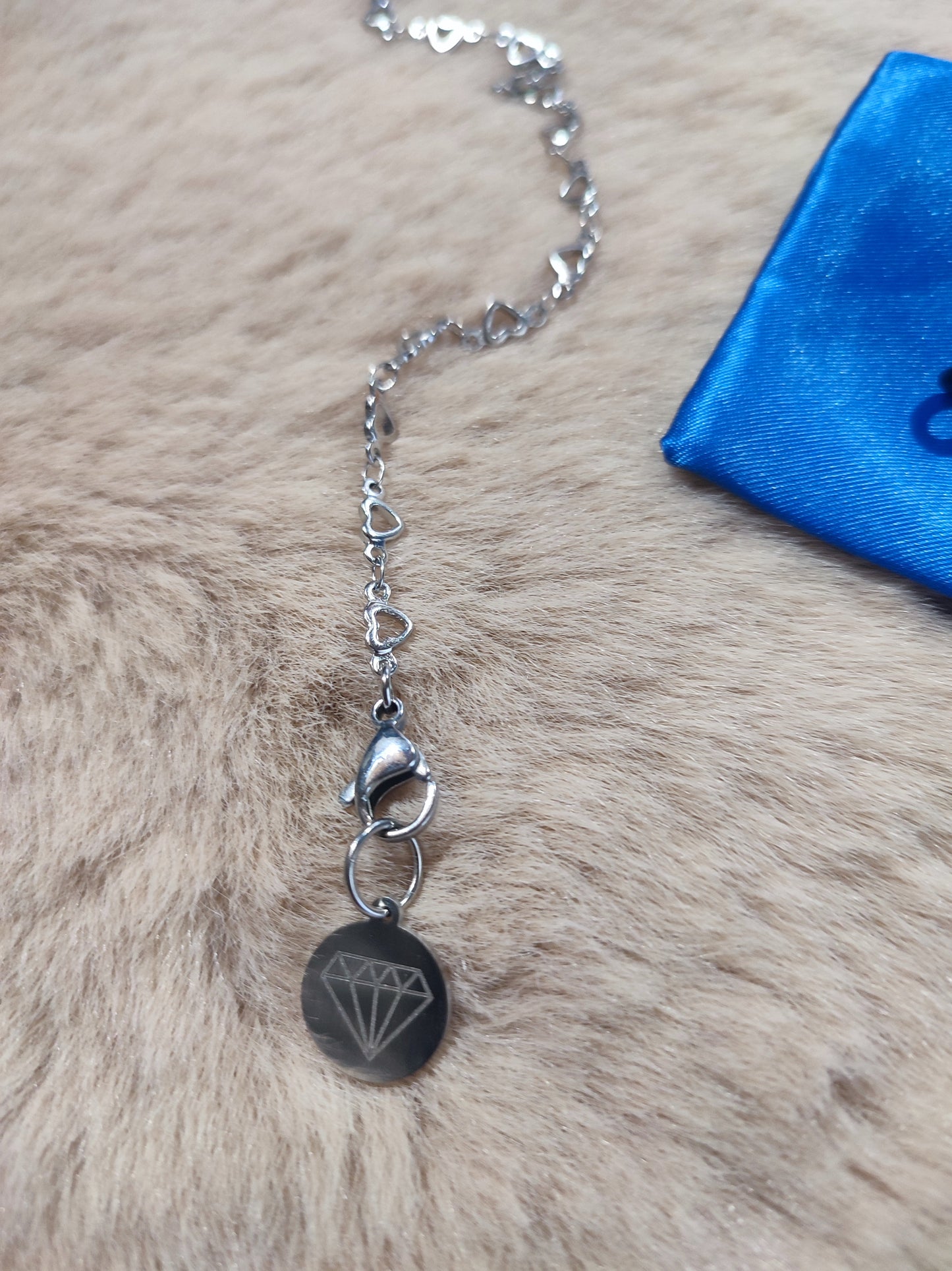 Catena Betty cuori silver