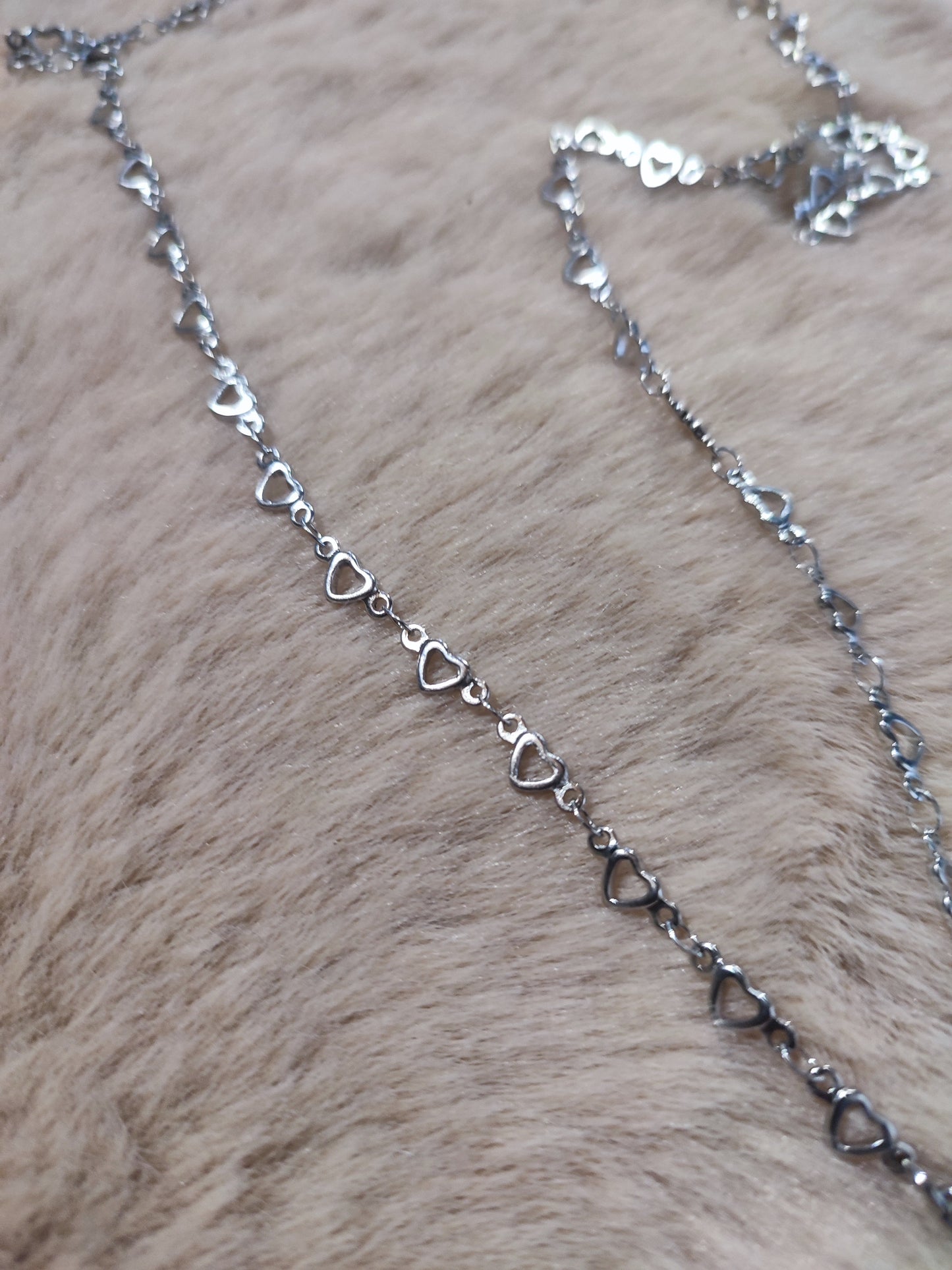 Catena Betty cuori silver